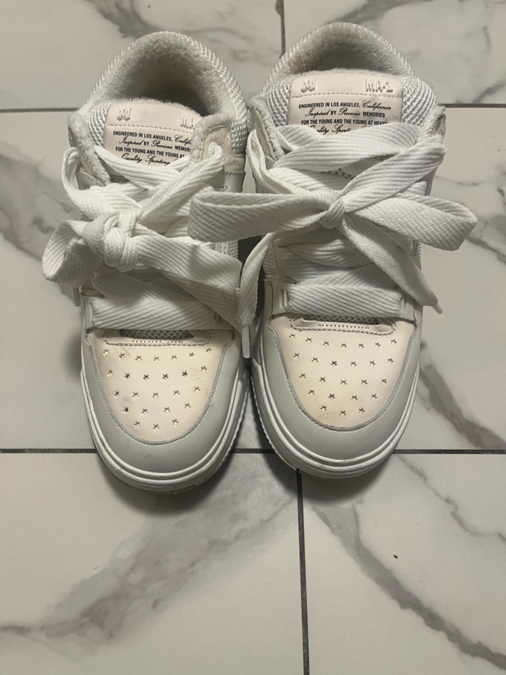 AMIRI White and Cream Men's Sneakers